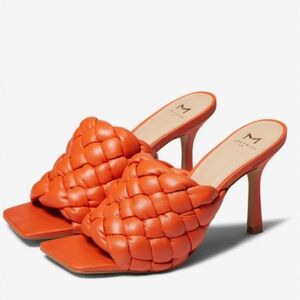 Marc fisher Dakina Heel puffy braided heel 7 orange